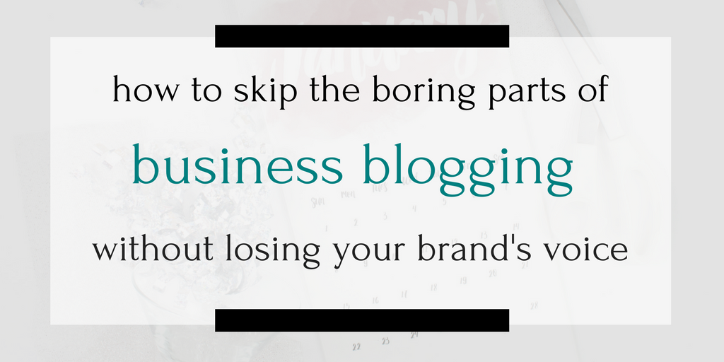 Can you outsource business blogging (especially the boring parts) while still staying true to your brand and voice? Yes yes yes! Click through to find out how.