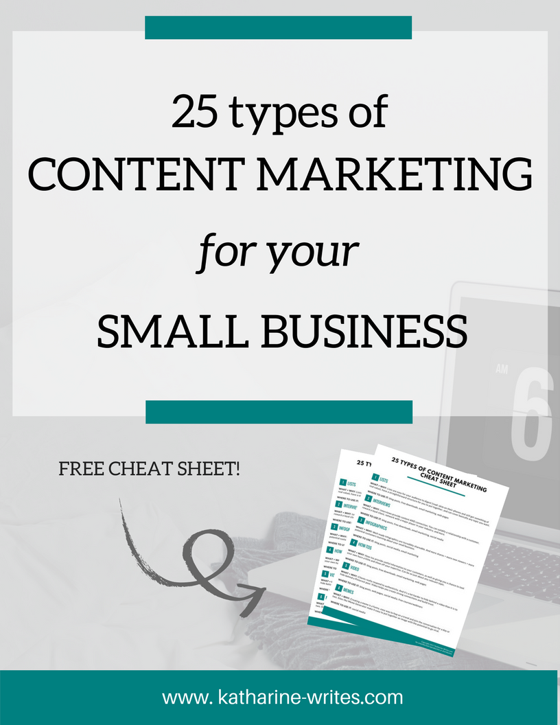 25 Types of Content Marketing for Your Small Business